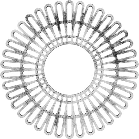 Ekena Millwork Cornelius Architectural Grade PVC Pierced Medallion, 26"OD x 9 5/8"ID x 3/4"P, Antiqued Pewter CMPP26CRAPW